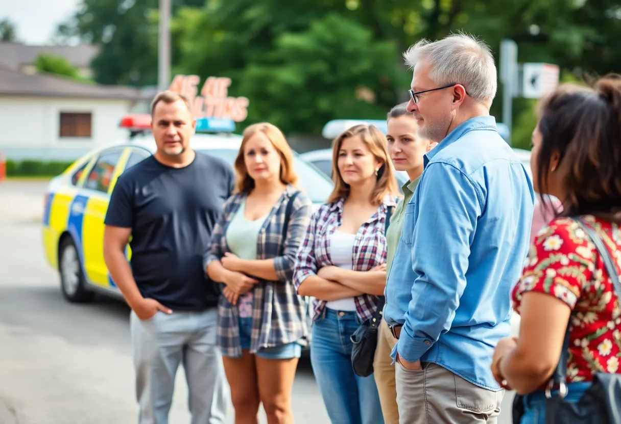 Community members gather in support during the search for the abducted boy in Milwaukee.
