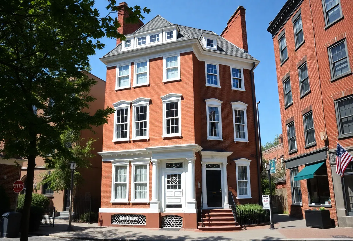 Exterior view of the historic Ebenezer Hancock House in Boston.