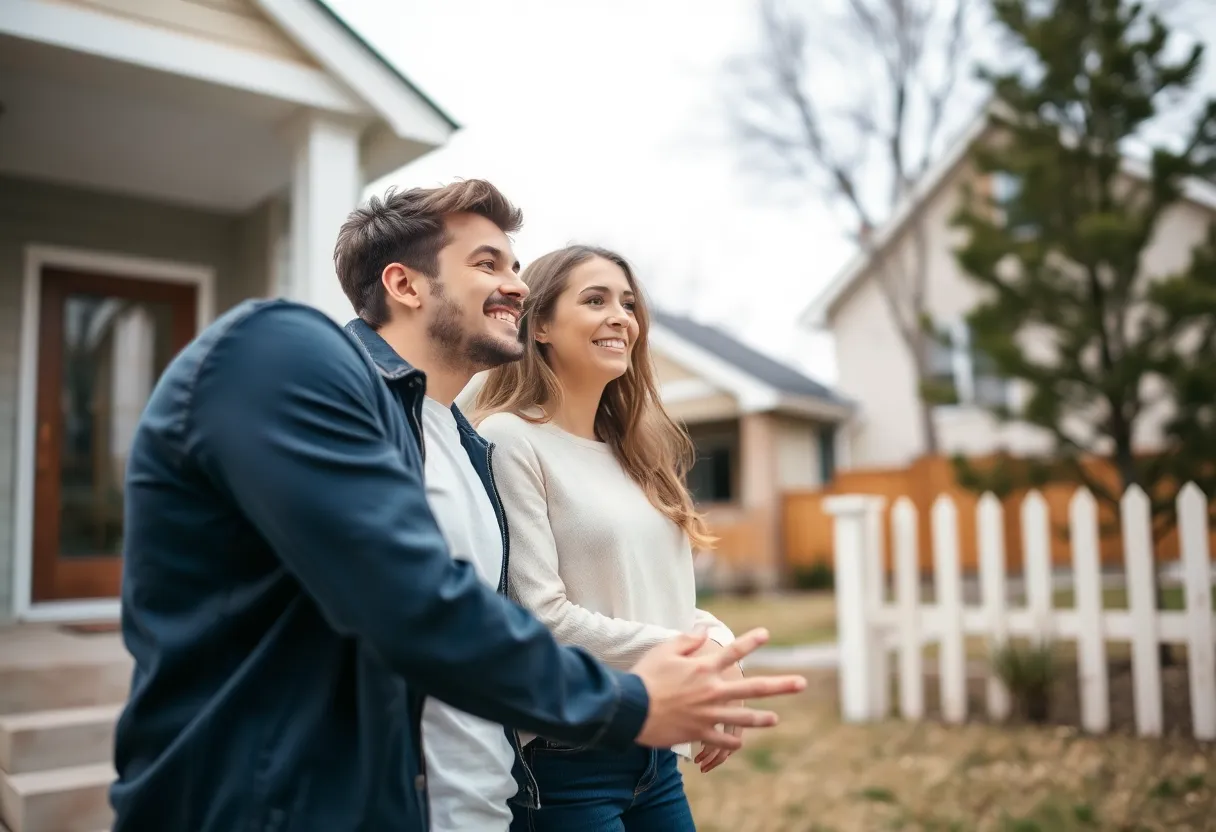 Couple viewing a house during a home showing in Milwaukee