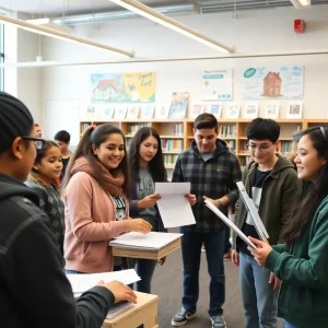 Young participants engaging in real estate workshop at Flint Academy