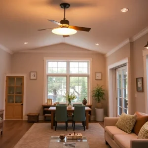 Various lighting types in a renovated home showing ambient, task, and accent lighting.