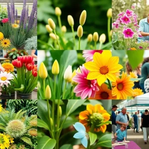 A collage of various garden events in Milwaukee during July 2025.