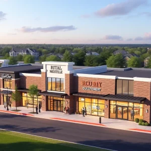 Architectural rendering of proposed retail developments in Milwaukee County