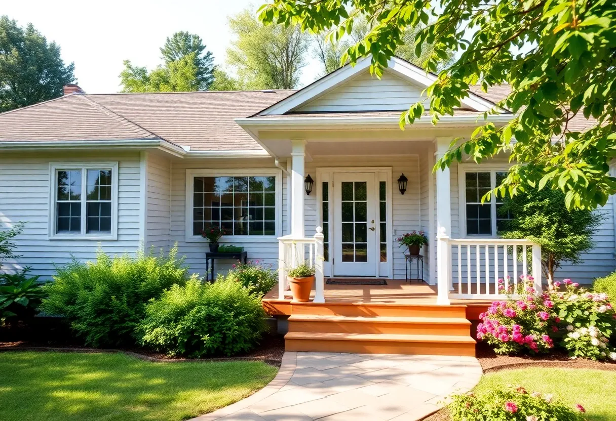 Exterior view of a ranch-style home near Seagull Beach, West Yarmouth