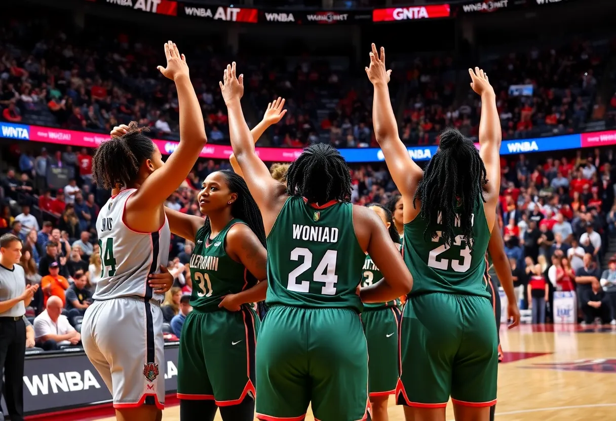 Players showcasing unity at WNBA All-Star Game