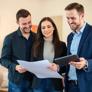 First-time homebuyer consulting with agent in Milwaukee