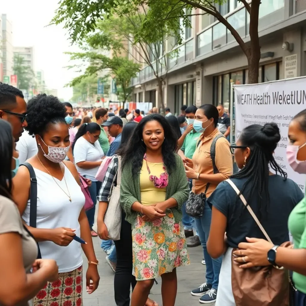 Community members engaging at a health event in Milwaukee