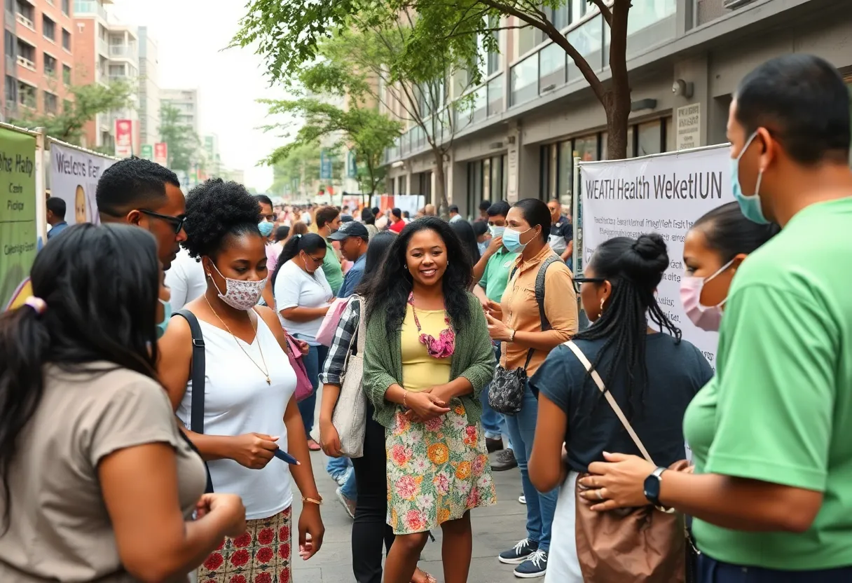 Community members engaging at a health event in Milwaukee