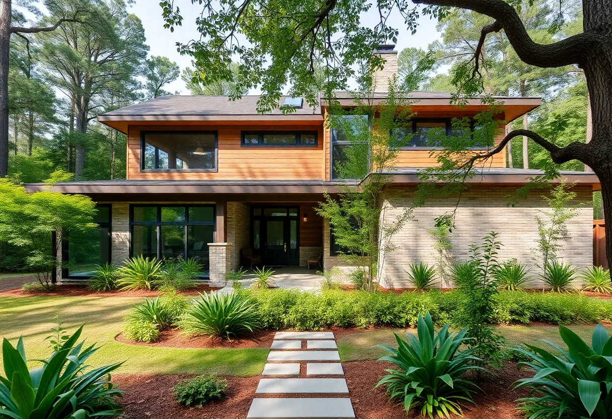 Eco-friendly home build with sustainable materials in Columbia SC.