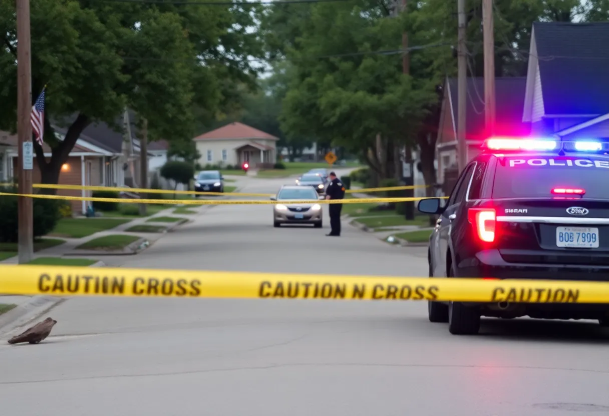 Police presence at a crime scene in South Milwaukee