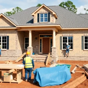 Residential construction site in Columbia SC