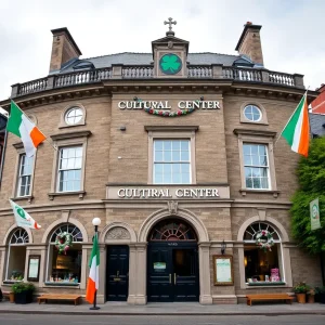 Exterior view of the historic Irish Cultural and Heritage Center in Milwaukee.