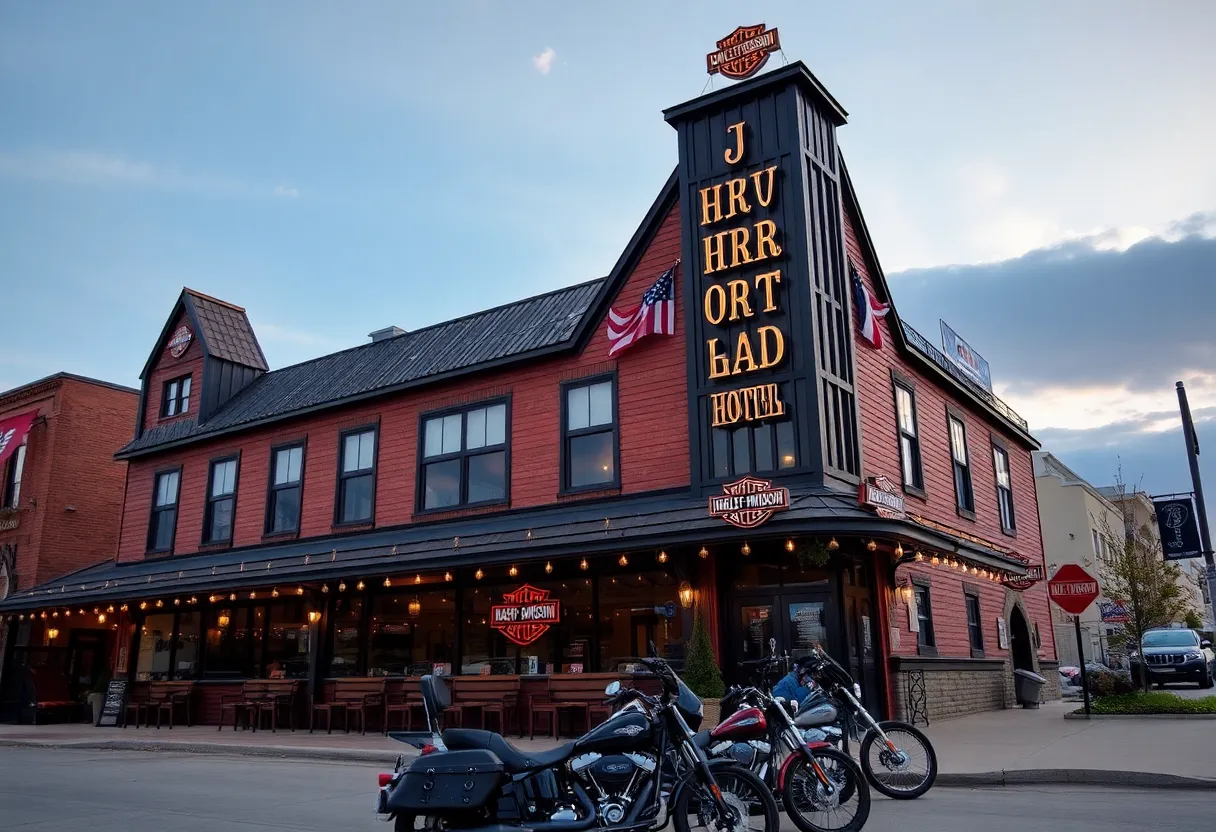 Exterior view of the Iron Horse Hotel in Milwaukee