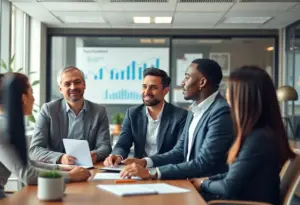 Leadership meeting at Johnson Financial Group