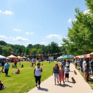 Families enjoying Labor Day at Henry Maier Festival Park in Milwaukee