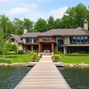 Luxurious home by Pine Lake in Chenequa, Wisconsin