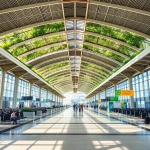 Architectural rendering of the Milwaukee airport's new Concourse E