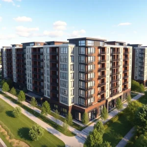 Rendering of the new apartment complex in Milwaukee