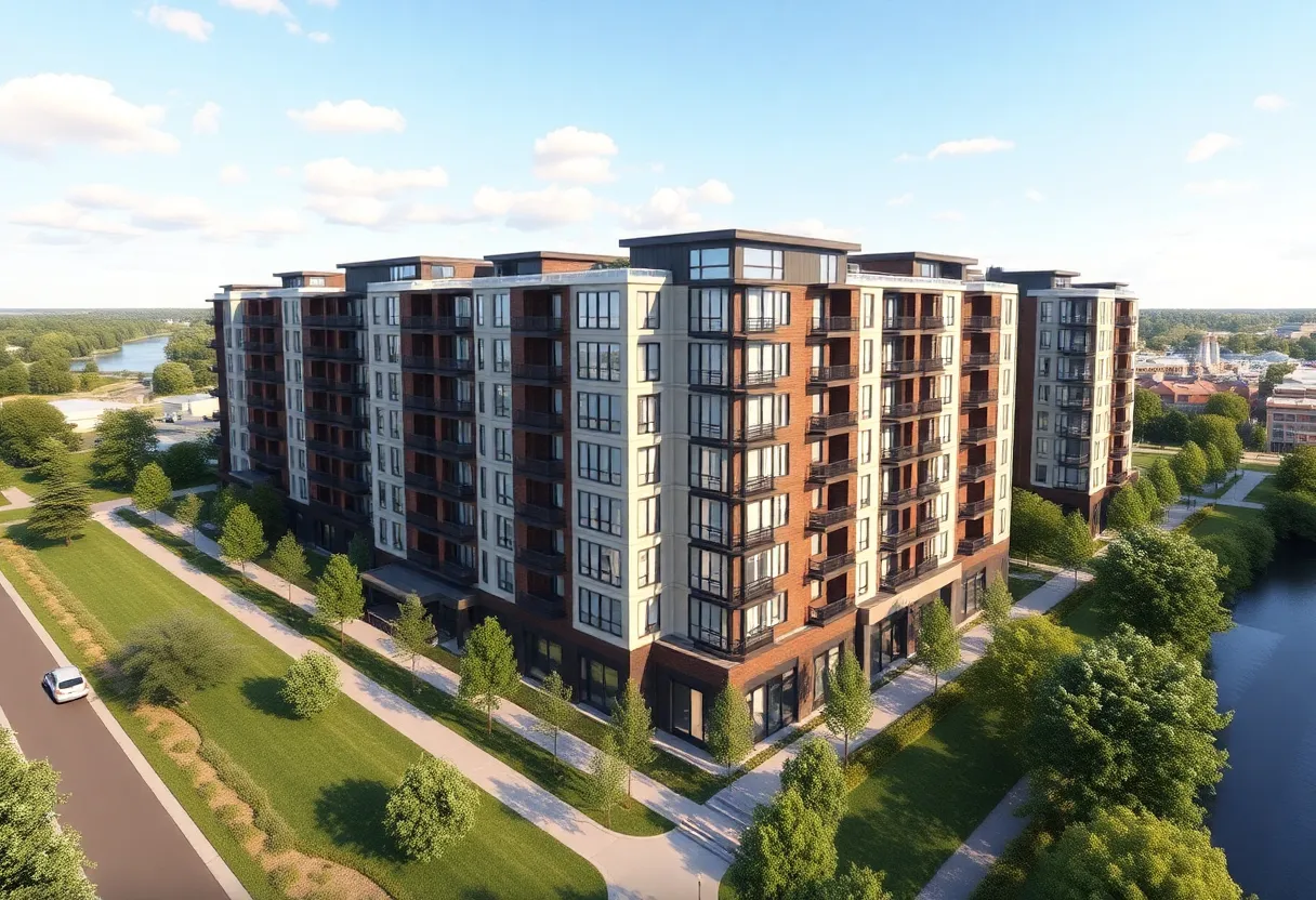 Rendering of the new apartment complex in Milwaukee