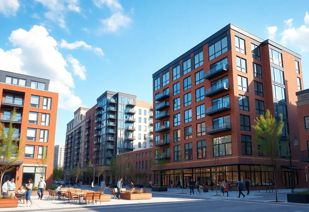 New apartment buildings in Milwaukee's urban landscape