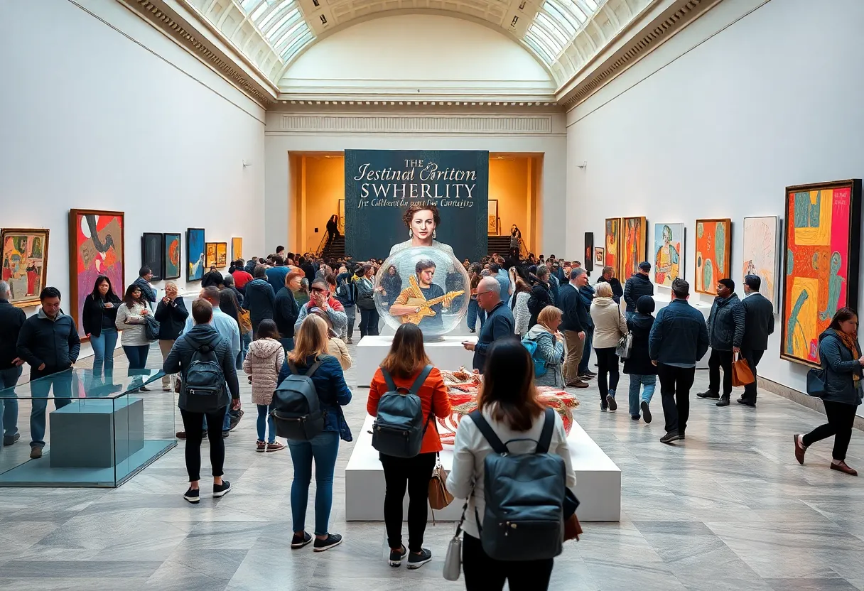 Visitors engaging with art at the Milwaukee Art Museum