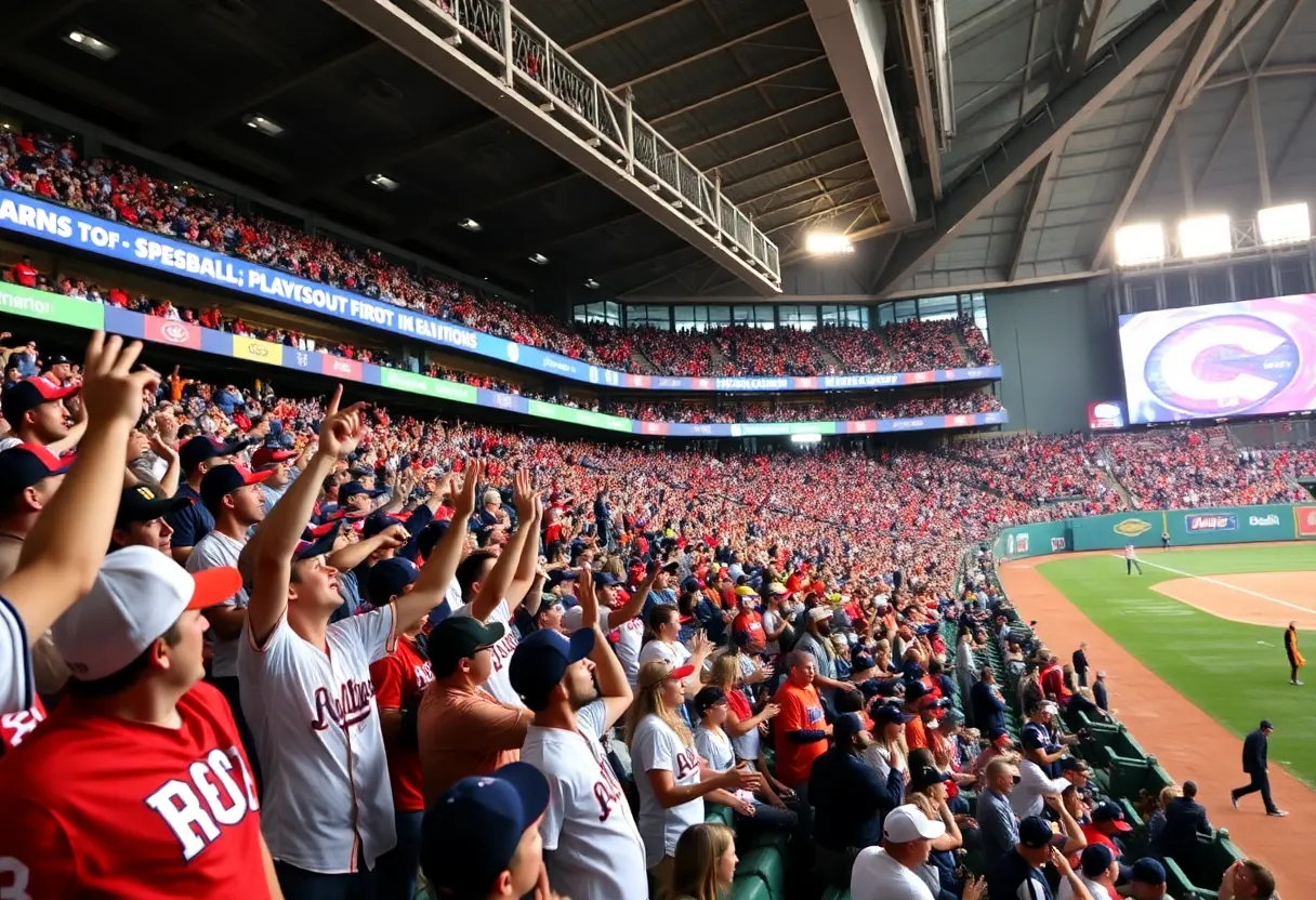 Milwaukee Brewers fans celebrating playoff clinch