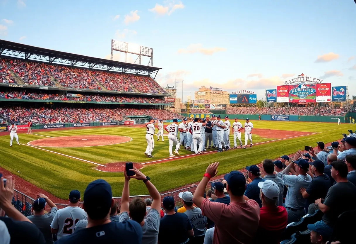 Milwaukee Brewers celebrate on the field after clinching postseason berth