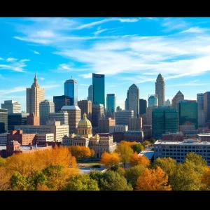 A cityscape of Milwaukee highlighting business and educational growth.