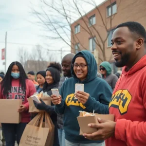 Volunteers assisting the community in Milwaukee during flood recovery efforts