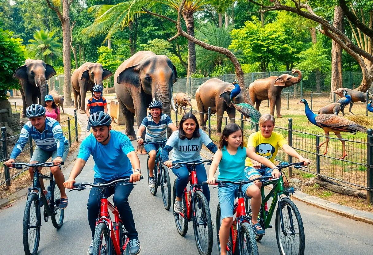 Cyclists participating in the Milwaukee County Zoo fundraiser event