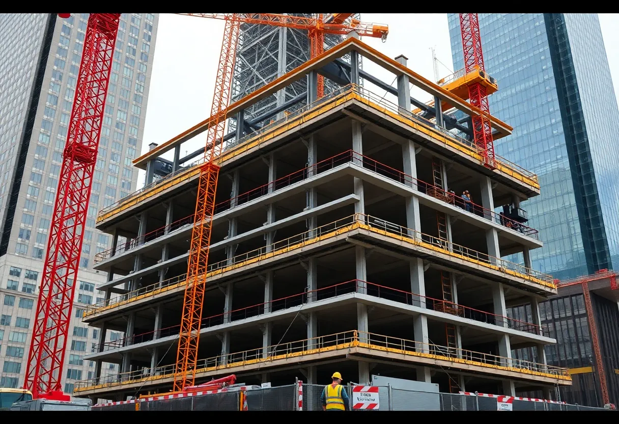 Construction site for Milwaukee County's new Public Safety Building.