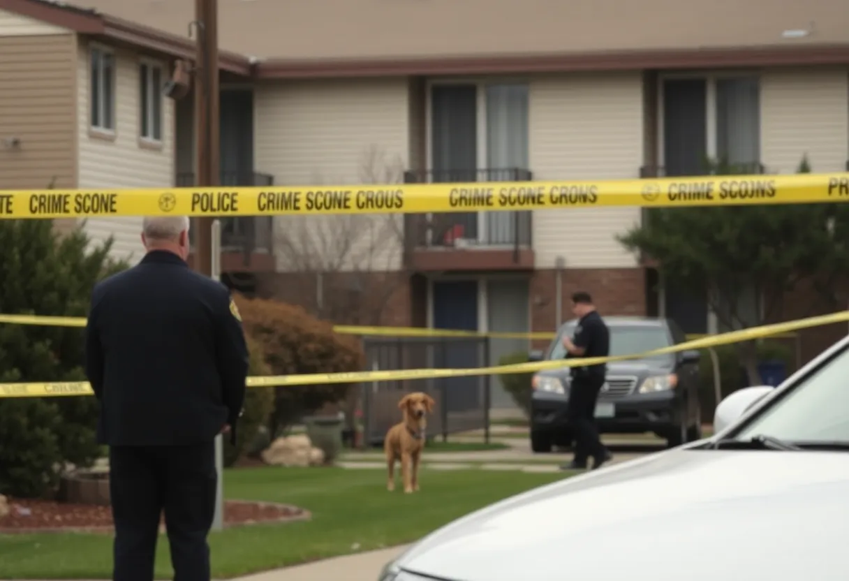 Scene of police investigation with crime scene tape in Milwaukee.