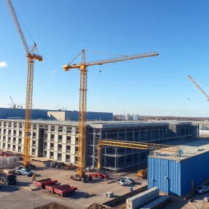 Milwaukee Tool facility construction in Menomonee Falls