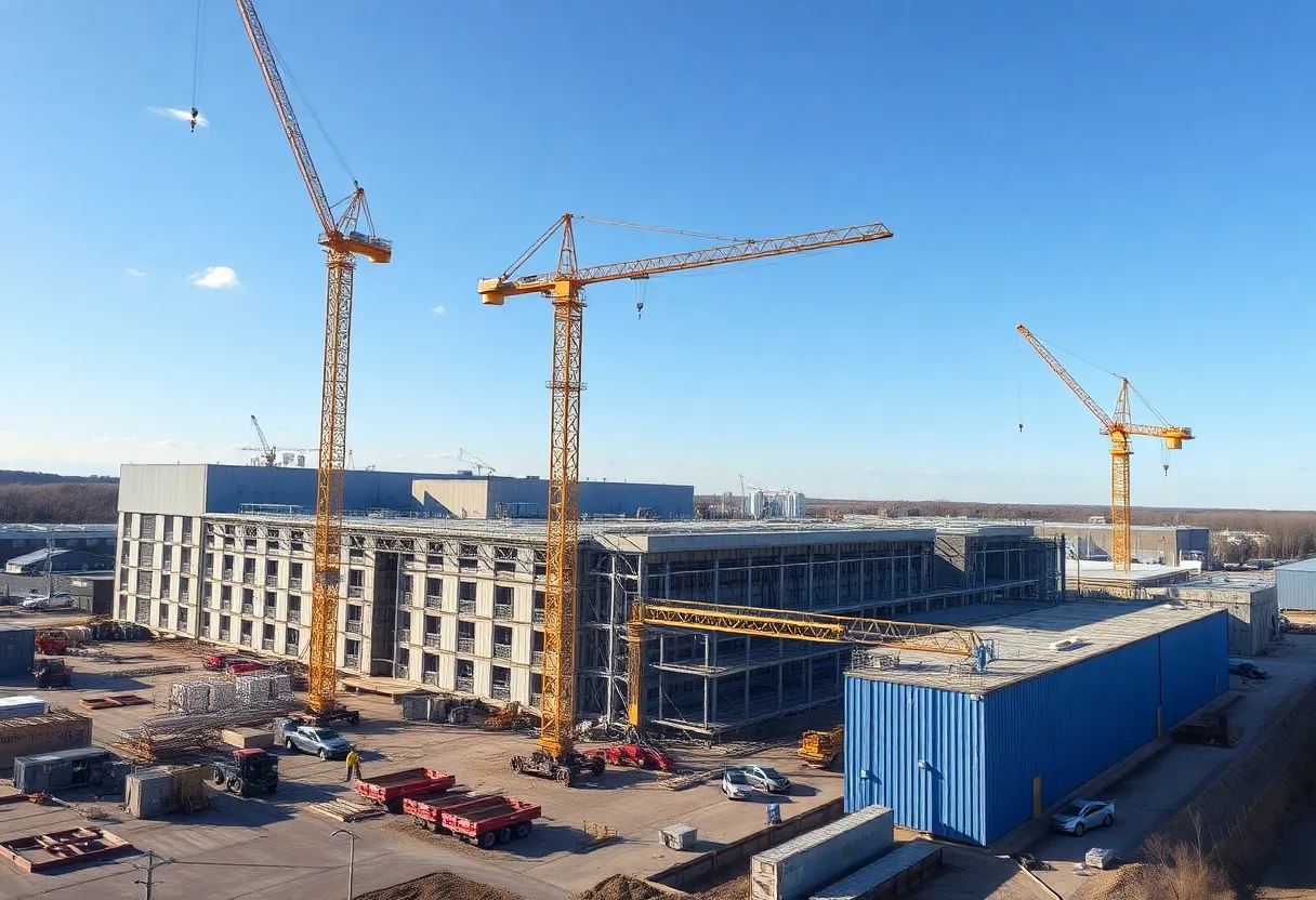 Milwaukee Tool facility construction in Menomonee Falls