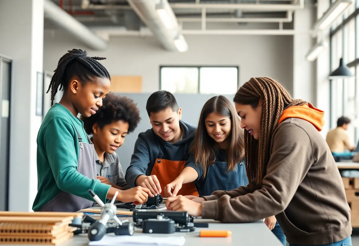 Youth participating in a workforce initiative in Milwaukee.
