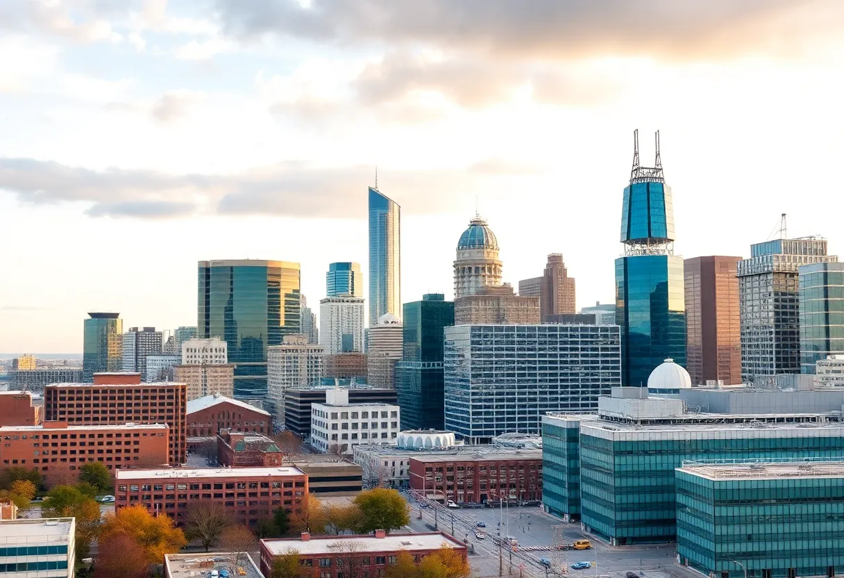 A view of the Milwaukee skyline depicting economic growth.