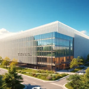 Architectural rendering of the Nature & Culture Museum of Wisconsin.