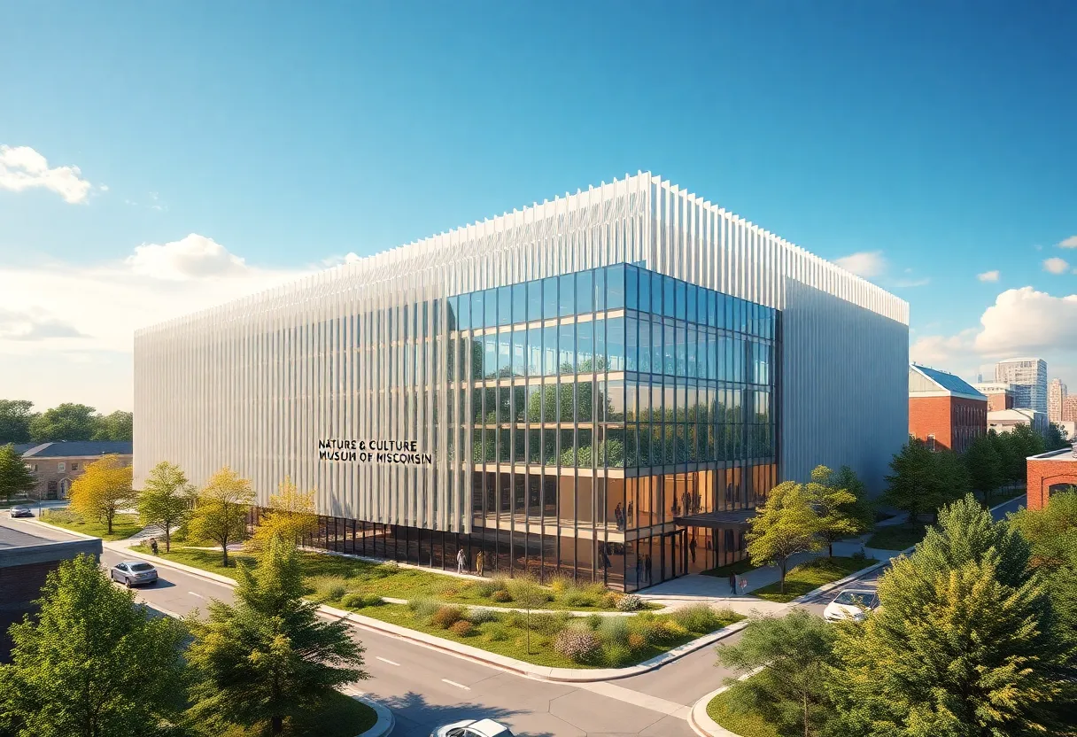 Architectural rendering of the Nature & Culture Museum of Wisconsin.