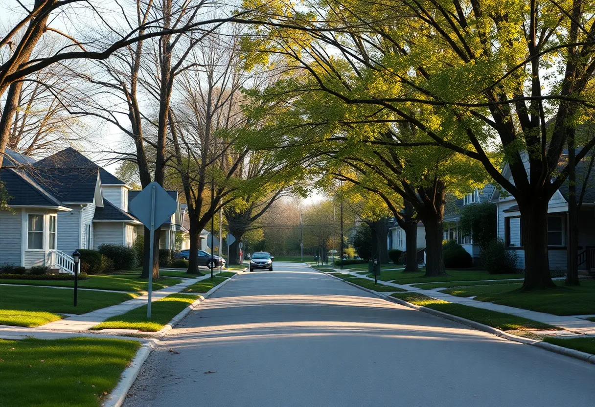 Peaceful neighborhood in South Milwaukee
