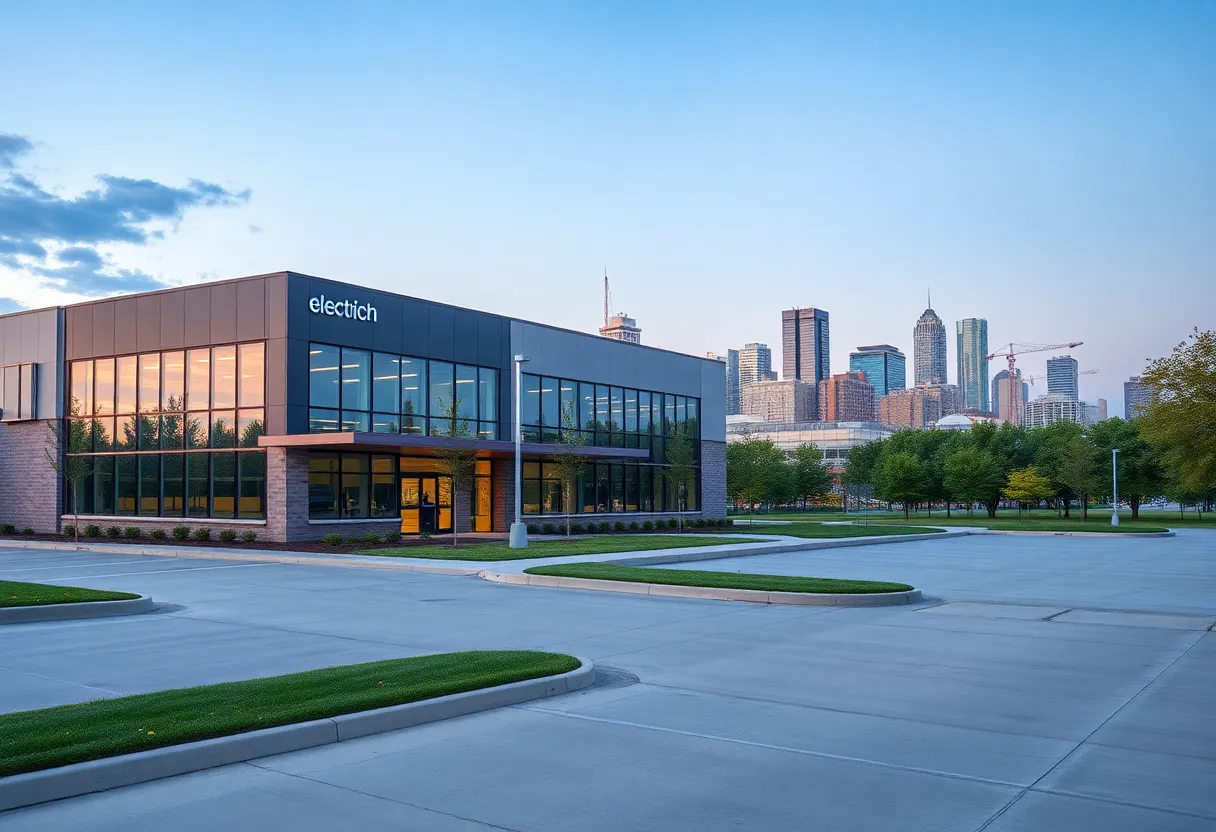 Tech Electric headquarters representing new leadership transition