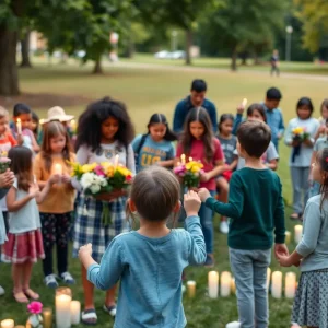 A community vigil held in memory of Deon Sargent
