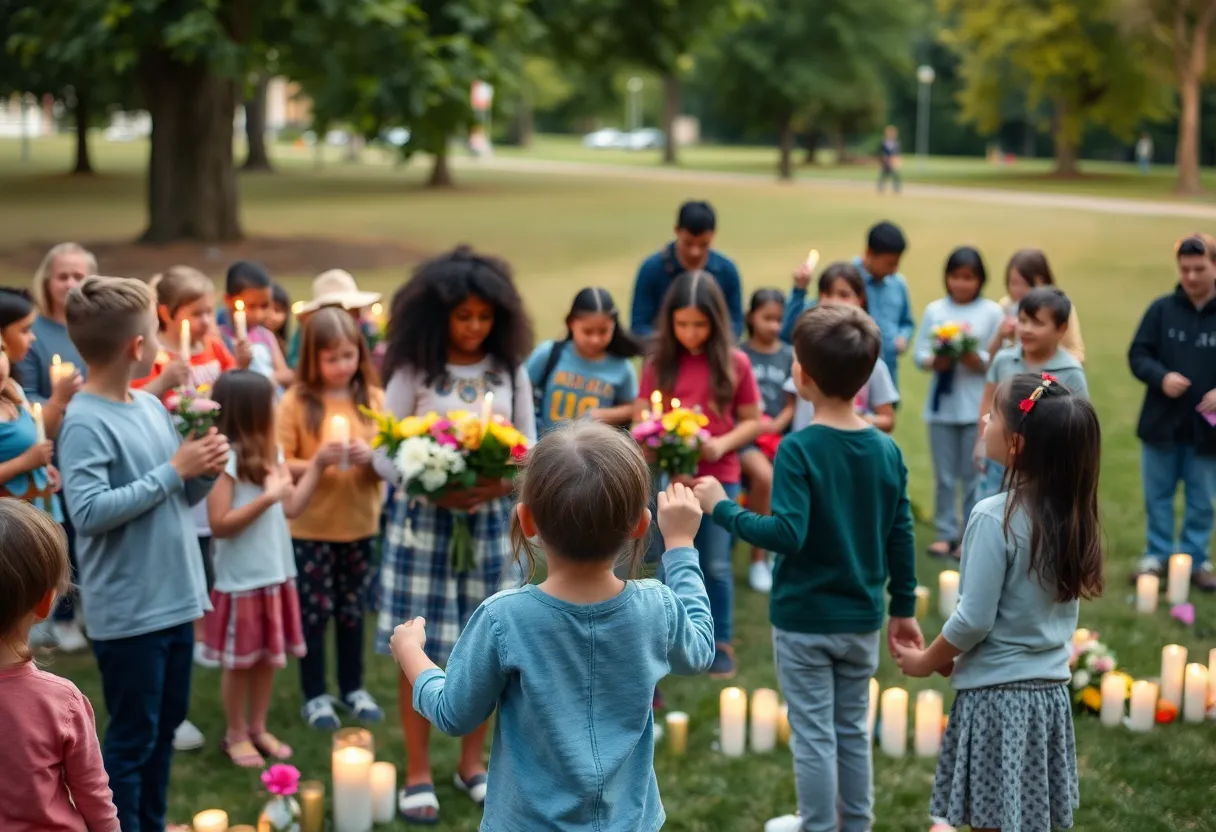 A community vigil held in memory of Deon Sargent
