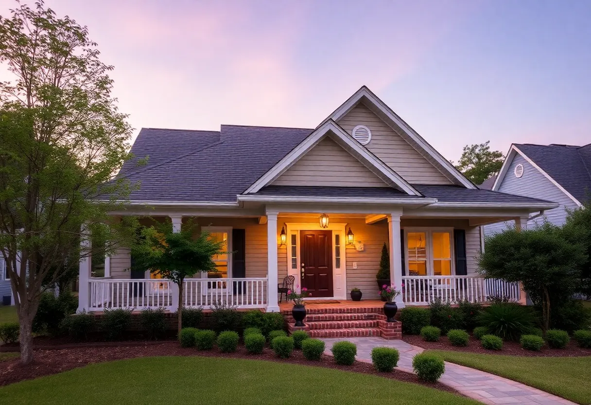 A beautiful home in Columbia SC showing signs of proper maintenance