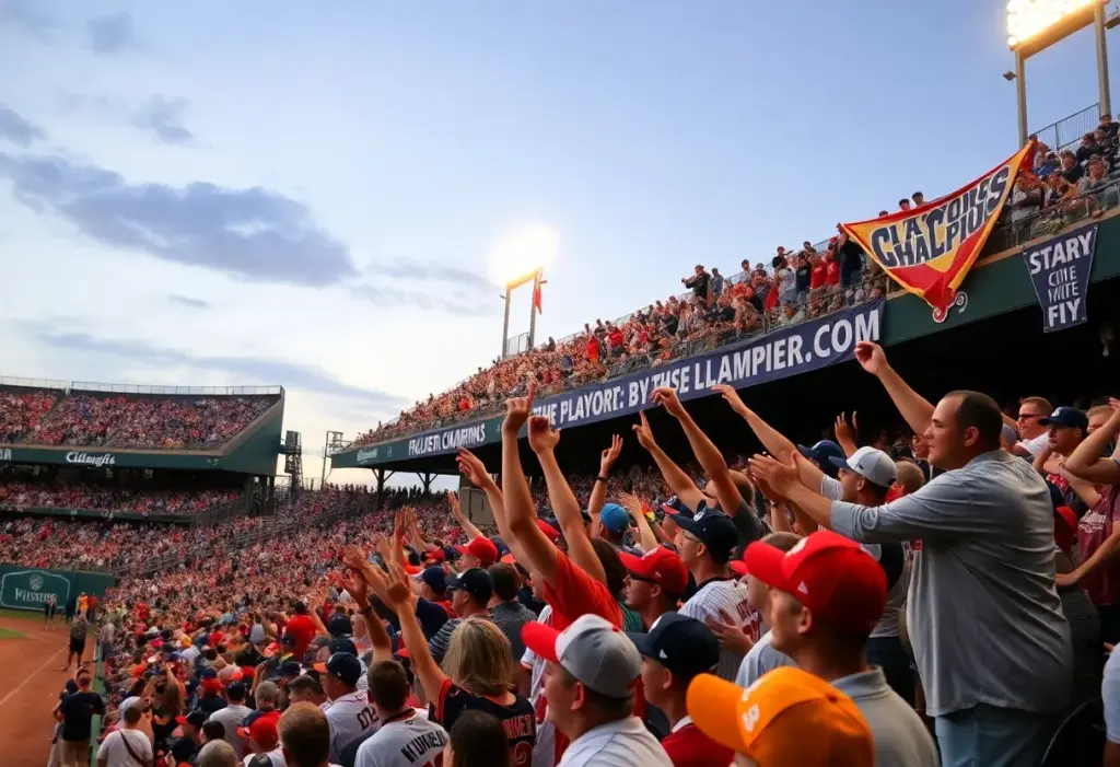Milwaukee Brewers fans cheer after a playoff win