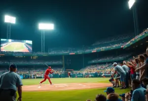 Milwaukee Brewers players celebrating after scoring a run in a playoff game.