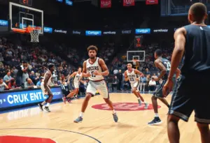 Milwaukee Bucks players in action against Toronto Raptors during the game.