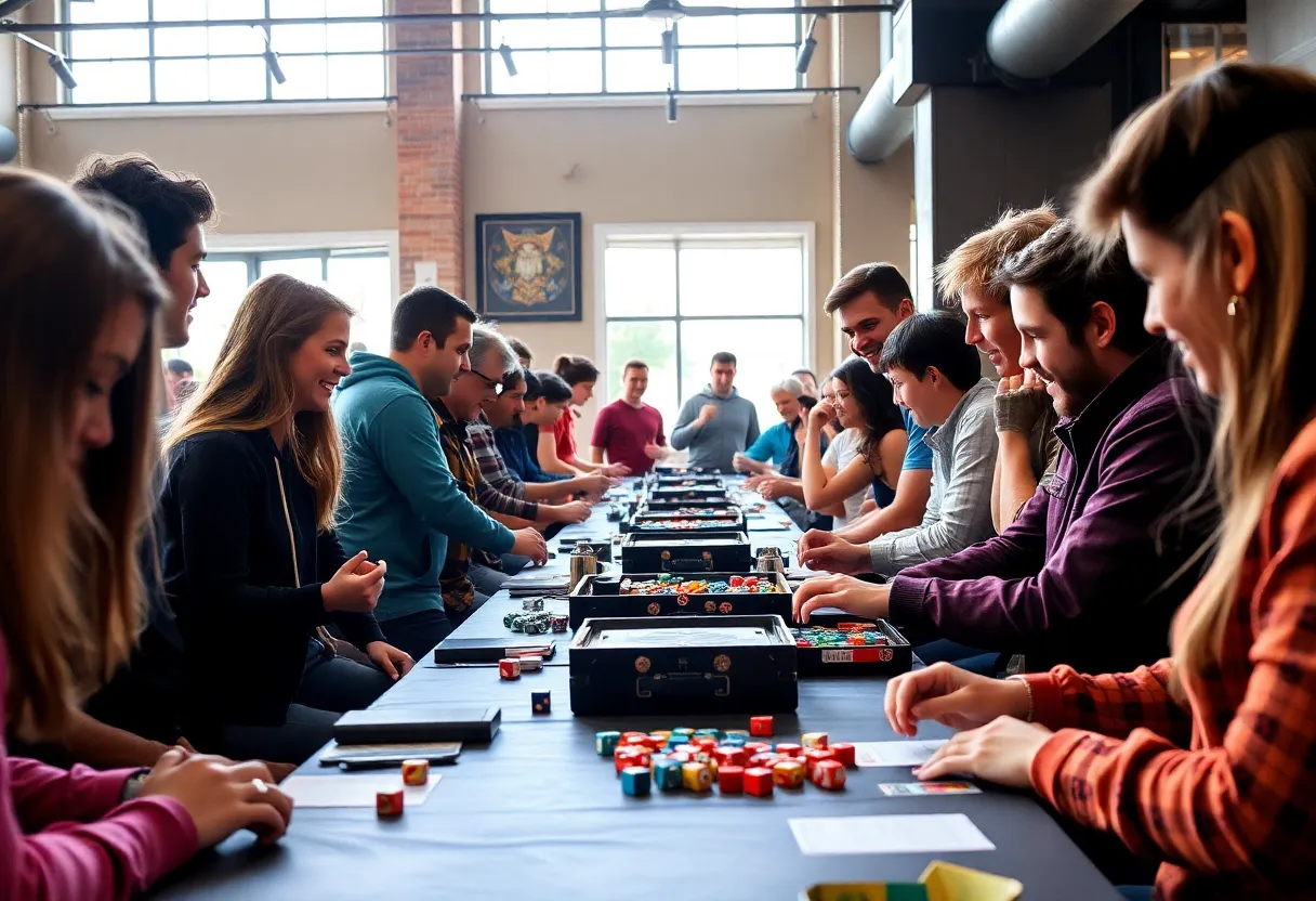 Community gathering at a gaming event
