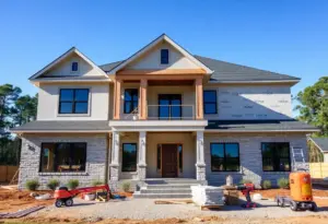 Custom home construction site in Columbia SC