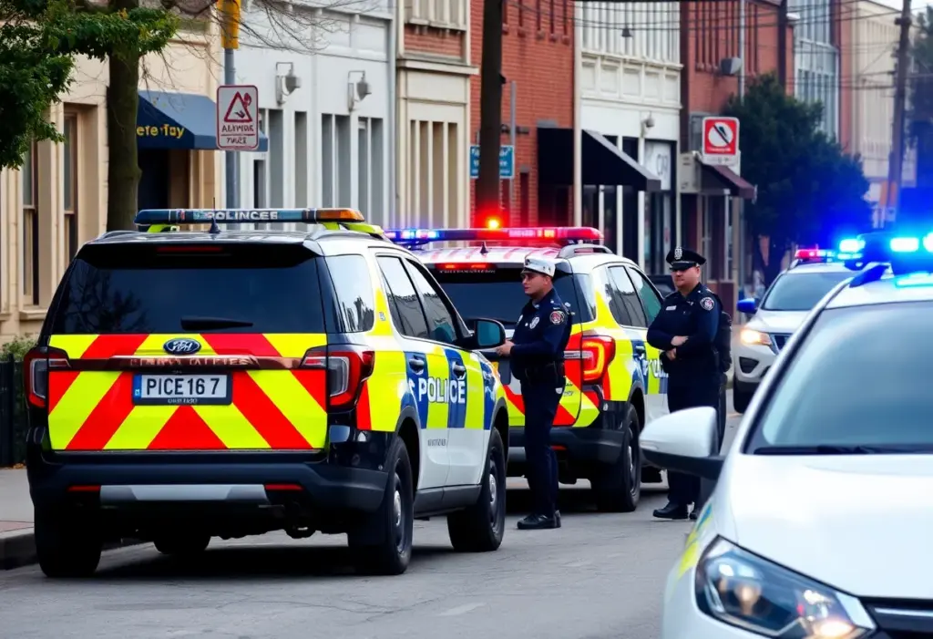 Police officers managing a coordinated operation in Baraboo