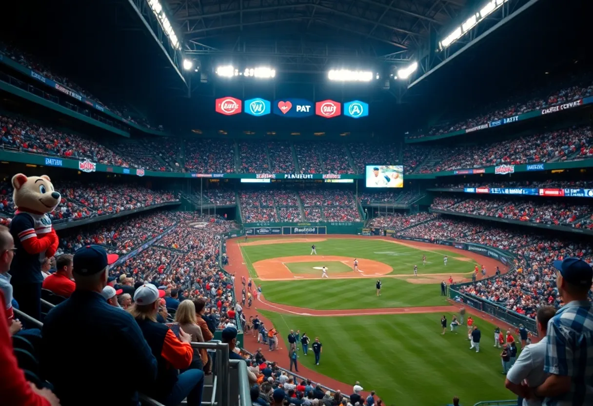 Milwaukee Brewers fans in a packed stadium during playoffs